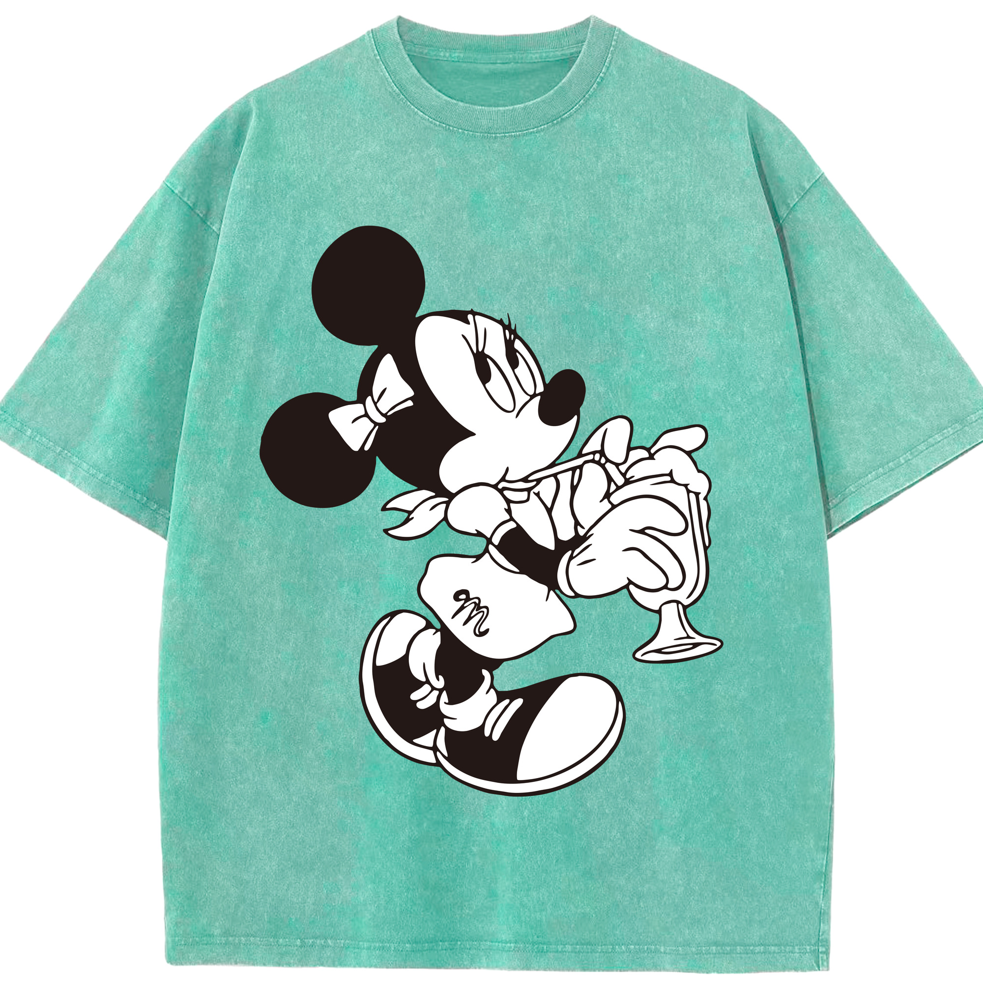 （画像用） ミッキーマウス Mickey Mouse 綿100% ヴィンテージ風 半袖Tシャツ（フロントプリント）